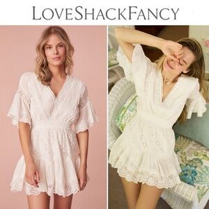 LoveShackFancy Women's White Calamina Dress XS 425$